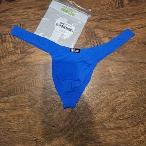 Blue mens pouch thong